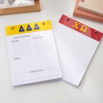 Personalized Greek Letters 50 Pages Notepad with Acrylic Board Sorority Meeting Birthday Gift for Sisters | Callie × Affinity Licensing