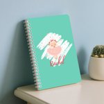 Personalizado lindo cisne conejo oveja oso de dibujos animados de ballet animal A5 espiral cuaderno con nombre regalo de cumpleaños para la familia amigo mujeres