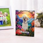 Vitrail personnalisé chien chat portrait d'animal Puzzles en briques avec nom Décoration d'intérieur Cadeau d'anniversaire pour l'amoureux de l'animal