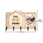 Porte-clés personnalisé avec photo du visage de l'animal de compagnie et nom gravé Cadeau de pendaison de crémaillère pour chat, chien et famille