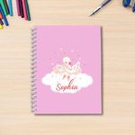 Personalizado lindo cisne conejo oveja oso de dibujos animados de ballet animal A5 espiral cuaderno con nombre regalo de cumpleaños para la familia amigo mujeres