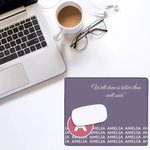 Alfombrilla de ratón multicolor personalizada con nombre y texto Material de oficina Accesorio de escritorio Agradecimiento Regalo de cumpleaños para personal administrativo