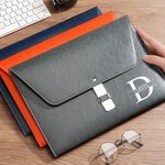 Henkilökohtainen Initial Name Vedenpitävä PU-nahka File Folder solki sulkeminen Office School Accessory Syntymäpäivä lahja työntekijöille opiskelijoille