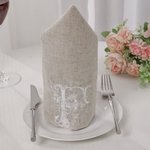 Personalisierte Französisch Stil Floral Monogrammed Leinen Serviette mit gestickten Initial Housewarming Hochzeit Geschenk für Hostess Französisch Stil Liebhaber