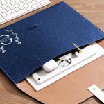 Henkilökohtainen Initial Name Vedenpitävä PU-nahka File Folder solki sulkeminen Office School Accessory Syntymäpäivä lahja työntekijöille opiskelijoille