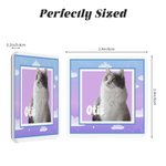 Personalised Flower Tomato French Fries Imitation Photo Frame Acrylic Fridge Magnet with Photo and Name Birthday Gift for Pet Lovers Owners