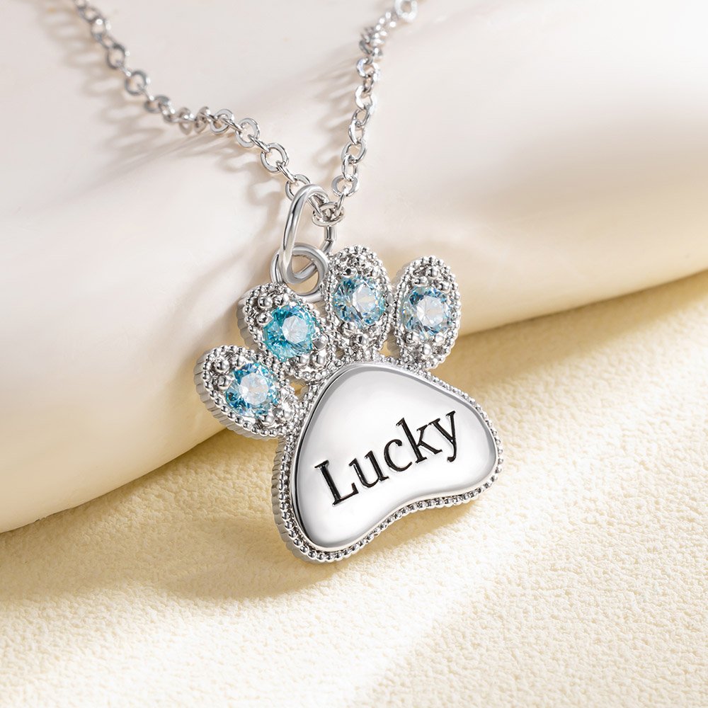 GORS Collana Personalizzata Con Foto Del Tuo Cane O Gatto, Ciondolo A Zampa In Oro Rosa, Gioiello Con Proiezione, Regalo Unico Per Proprietari Di Animali