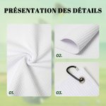 Serviette de Toilette Gaufrée Personnalisée avec Nom et Personnage Accessoire de Sport à Séchage Rapide Cadeau Anniversaire pour Femme Amateur de Yoga