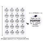 Gepersonaliseerde Bedankt voor het Knallen Door Klas van 2025 Afstudeer Stickers Etiketten met Naam Afstudeerfeest Decor voor Afgestudeerden