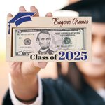 Personalized Graduation Cap Wooden Money Cash Holder with Name and Year Class of 2025 Funny Party Favor Graduation Gift for Graduates