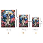 Vitrail personnalisé chien chat portrait d'animal Puzzles en briques avec nom Décoration d'intérieur Cadeau d'anniversaire pour l'amoureux de l'animal
