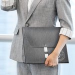 Henkilökohtainen Initial Name Vedenpitävä PU-nahka File Folder solki sulkeminen Office School Accessory Syntymäpäivä lahja työntekijöille opiskelijoille