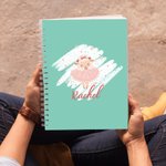 Personalizado lindo cisne conejo oveja oso de dibujos animados de ballet animal A5 espiral cuaderno con nombre regalo de cumpleaños para la familia amigo mujeres