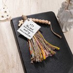 Personalized Boho NFC Daily Bible Verse Prayer Tassel with Text and Beads Cross Bible Study Accessory Baptism Christian Gift for Family Friends