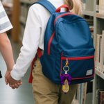 Personalized Pencil Coquette Bow Design Bag Tag with Name Backpack Decoration Back to School Birthday Gift for Teachers Kids