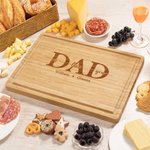Personalized Daddy We Love You FSC Bamboo Charcuterie Cutting Board with Juice Groove Engraved 1-12 Kids Names Father's Day Gift for Dad Grandpa