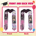 Personalisierte bunte Foto-Collage in liebevoller Erinnerung Graduierung Stola mit Namen Klasse von 2025 Graduierung Geschenk für Absolventen