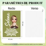 Serviette de Toilette Gaufrée Personnalisée avec Nom et Personnage Accessoire de Sport à Séchage Rapide Cadeau Anniversaire pour Femme Amateur de Yoga