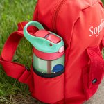 Personalisierte Niedliche Cartoon Kinder Trinkflasche mit Namen 475 ml Outdoor-Essentials Schulanfang Einschulung Geschenk für Kinder