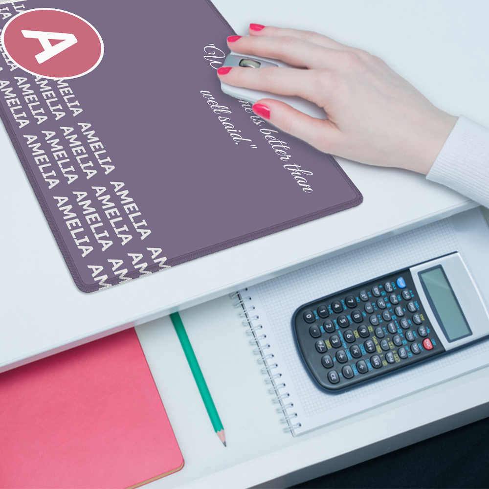 Tapis de souris multicolore avec nom et texte Fournitures de bureau Accessoire de bureau Appréciation Cadeau d'anniversaire pour le personnel administratif