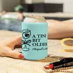 Personalised Wine Glasses Bouquet Crown Cake Beer Can Cooler Sleeve with Name Birthday Party Gift for Friends Beer Lovers Women