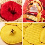 Personalized Cute 3D Cartoon Avatar Potato Chips Guinea Pig Photo Tunnel Non-toxic Soft Felt Cuddle Sack with Name Gift for Guinea Pig Lover