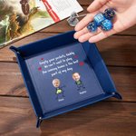 Personalisierte 1-10 Kind Gesicht Fotos Cartoon Graffiti faltbar Tablett mit Namen Desktop Storage Organizer lustig Vatertag Geschenk für Papa Ehemann