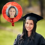 Personalized Multicolor Photo Inflatable Helium Quality Balloons with Text Set of 2 Party Supplies Graduation Ceremony Gift for Graduates