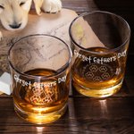 Personalised Engraved Woof You Everday 1-5 Dog Paws 10 oz Old Fashioned Whiskey Glass with Names Funny Father's Day Gift for Dog Dad
