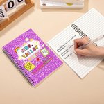 Cahier de notes à spirales A5 personnalisé Rainbow Daisy Teach Multicolore avec texte Appreciation Back to School Gift for Teacher