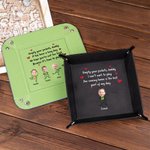 Personalisierte 1-10 Kind Gesicht Fotos Cartoon Graffiti faltbar Tablett mit Namen Desktop Storage Organizer lustig Vatertag Geschenk für Papa Ehemann