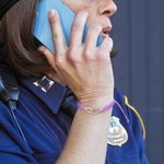 Personalized Unisex Police Handcuff Interlocking Infinity Adjustable Bracelet with Engraved Names Birthday Valentine's Day Police Day Gift for Couples