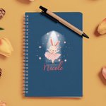 Personalizado lindo cisne conejo oveja oso de dibujos animados de ballet animal A5 espiral cuaderno con nombre regalo de cumpleaños para la familia amigo mujeres