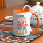 Manzana Personalizada Orgulloso Maestro Jubilado 11 oz 15 oz Café Taza de Cerámica con Nombre y Fecha de jubilación Apreciación Regalo para el Maestro