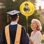 Personalized Multicolor Photo Inflatable Helium Quality Balloons with Text Set of 2 Party Supplies Graduation Ceremony Gift for Graduates