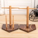 Personalized Baseball Softball Wooden Necklace Ring Holder with Engraved Name and Number Birthday Game Day Team Gift for Sport Lovers