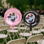 Personalized Multicolor Photo Inflatable Helium Quality Balloons with Text Set of 2 Party Supplies Graduation Ceremony Gift for Graduates
