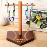 Personalized Baseball Softball Wooden Necklace Ring Holder with Engraved Name and Number Birthday Game Day Team Gift for Sport Lovers