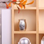 Personalised Forever In Our Hearts Line Dog Ears Mini Ashes Urn with Name and Twist-Off Lid Memorial Sympathy Keepsake Gift for Dog Owners