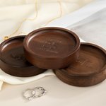 Personalized Engraved Name Icon Walnut Wood Trinket Jewellery Dish Home Decor Class of 2025 Graduation Gift Graduates