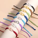 Personalized Unisex Police Handcuff Interlocking Infinity Adjustable Bracelet with Engraved Names Birthday Valentine's Day Police Day Gift for Couples