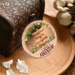 Gepersonaliseerd avontuur Wegwijzers Bloem Acryl Hang Ornament met Jaar en Reisbestemmingen Kerst Verjaardag Gift voor Travel Adventure Lovers