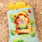 Personalized Cute 3D Cartoon Avatar Potato Chips Guinea Pig Photo Tunnel Non-toxic Soft Felt Cuddle Sack with Name Gift for Guinea Pig Lover