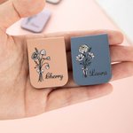 Carry Your Birth Flower Into Every Chapter - Personalized Name Magnetic Bookmark Clip for Reading Lovers