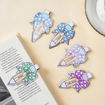 Juego de 2 marcapáginas magnéticos personalizados con lazo a cuadros y nombre Material de lectura Vuelta al cole Regalo de cumpleaños para profesores Niños