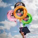 Personalized Multicolor Photo Inflatable Helium Quality Balloons with Text Set of 2 Party Supplies Graduation Ceremony Gift for Graduates