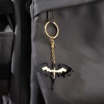 Personalized Black and Golden Dragons Rider Dust Plug Keychain Bookmark Set with Initial Pendant Birthday Gift for Fantasy Book Lovers Bookworms