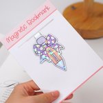 Juego de 2 marcapáginas magnéticos personalizados con lazo a cuadros y nombre Material de lectura Vuelta al cole Regalo de cumpleaños para profesores Niños