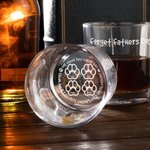 Personalised Engraved Woof You Everday 1-5 Dog Paws 10 oz Old Fashioned Whiskey Glass with Names Funny Father's Day Gift for Dog Dad