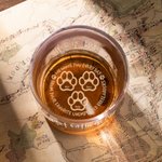 Personalised Engraved Woof You Everday 1-5 Dog Paws 10 oz Old Fashioned Whiskey Glass with Names Funny Father's Day Gift for Dog Dad